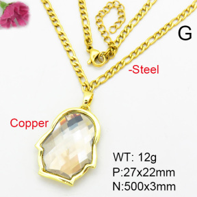 Fashion Copper Necklace  F7N400333ablb-G030