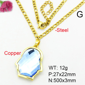 Fashion Copper Necklace  F7N400334ablb-G030