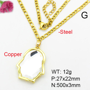 Fashion Copper Necklace  F7N400336ablb-G030