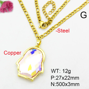 Fashion Copper Necklace  F7N400339ablb-G030