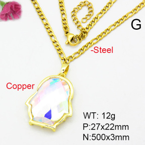 Fashion Copper Necklace  F7N400340ablb-G030
