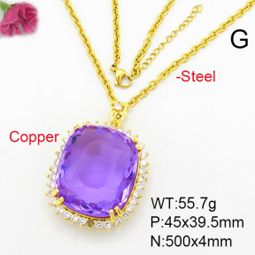 Fashion Copper Necklace  F7N400342aija-G030