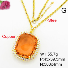Fashion Copper Necklace  F7N400343aija-G030