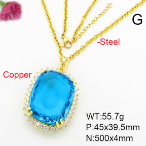Fashion Copper Necklace  F7N400345aija-G030