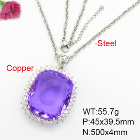 Fashion Copper Necklace  F7N400346aija-G030
