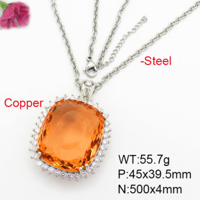 Fashion Copper Necklace  F7N400347aija-G030