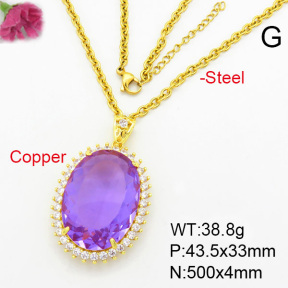 Fashion Copper Necklace  F7N400351aija-G030