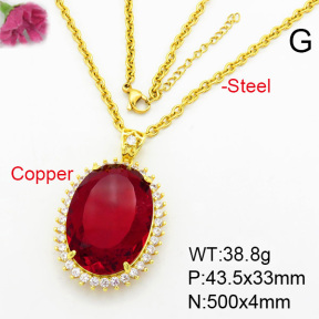 Fashion Copper Necklace  F7N400352aija-G030