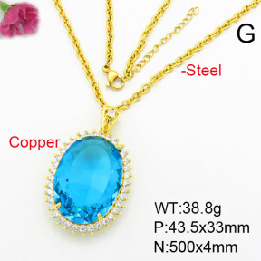 Fashion Copper Necklace  F7N400353aija-G030