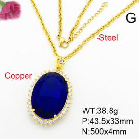 Fashion Copper Necklace  F7N400354aija-G030