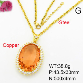Fashion Copper Necklace  F7N400355aija-G030