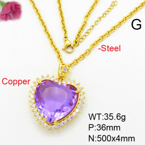 Fashion Copper Necklace  F7N400356aija-G030