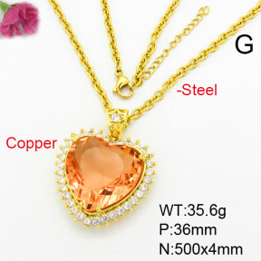 Fashion Copper Necklace  F7N400357aija-G030