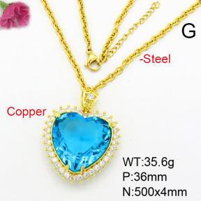Fashion Copper Necklace  F7N400359aija-G030