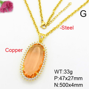 Fashion Copper Necklace  F7N400361aija-G030