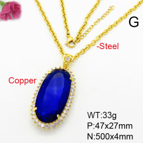Fashion Copper Necklace  F7N400362aija-G030