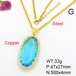 Fashion Copper Necklace  F7N400363aija-G030