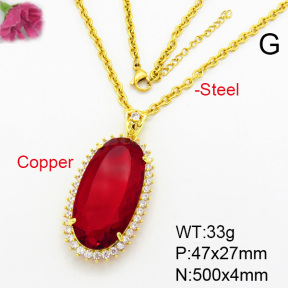 Fashion Copper Necklace  F7N400364aija-G030