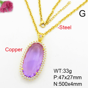 Fashion Copper Necklace  F7N400365aija-G030