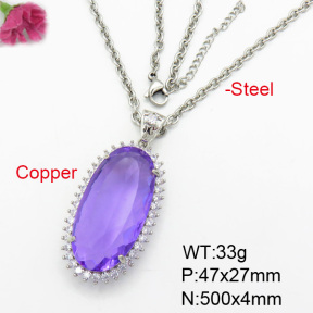 Fashion Copper Necklace  F7N400380aija-G030