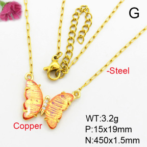 Fashion Copper Necklace  F7N400382avja-G030