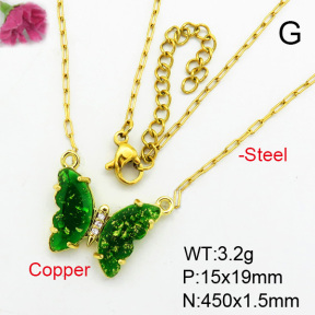Fashion Copper Necklace  F7N400384avja-G030