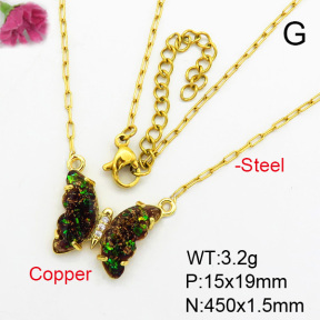 Fashion Copper Necklace  F7N400386avja-G030