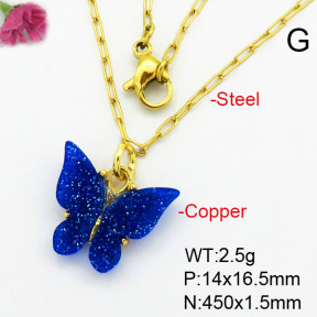 Fashion Copper Necklace  F7N400403aahl-G030