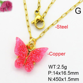 Fashion Copper Necklace  F7N400404aahl-G030