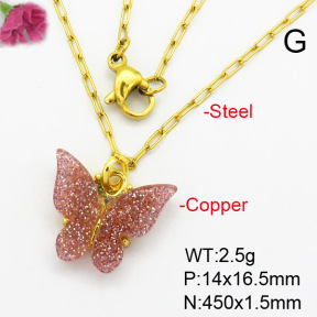 Fashion Copper Necklace  F7N400412aahl-G030