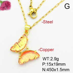 Fashion Copper Necklace  F7N400427avja-G030