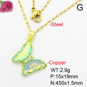 Fashion Copper Necklace  F7N400433avja-G030