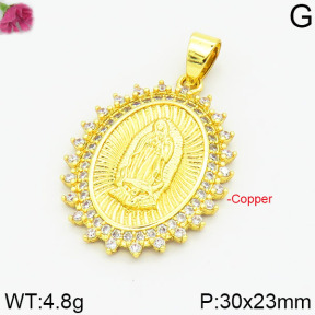 Fashion Copper Pendant  F2P400024bbov-J111