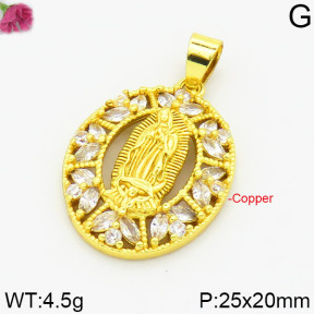 Fashion Copper Pendant  F2P400025bbov-J111