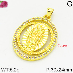 Fashion Copper Pendant  F2P400040bbov-J111