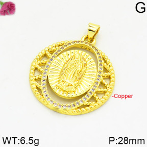 Fashion Copper Pendant  F2P400042bbov-J111