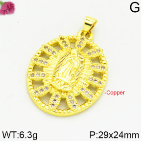 Fashion Copper Pendant  F2P400043bbov-J111