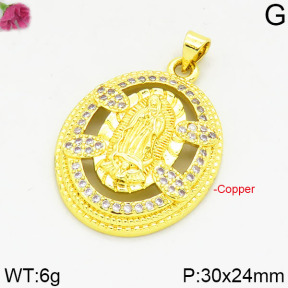Fashion Copper Pendant  F2P400044bbov-J111