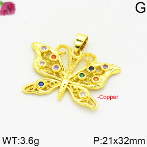 Fashion Copper Pendant  F2P400057bbov-J111