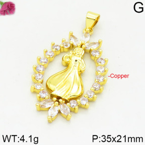 Fashion Copper Pendant  F2P400062bbov-J111