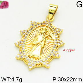 Fashion Copper Pendant  F2P400065bbov-J111