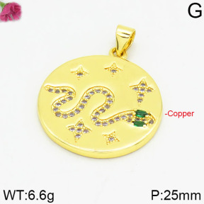 Fashion Copper Pendant  F2P400066bbov-J111