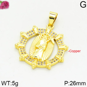 Fashion Copper Pendant  F2P400069bbov-J111