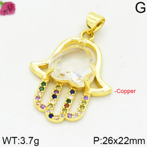 Fashion Copper Pendant  F2P400085bbov-J111