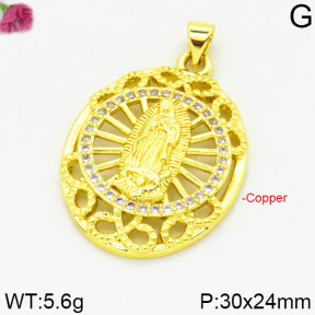 Fashion Copper Pendant  F2P400087bbov-J111