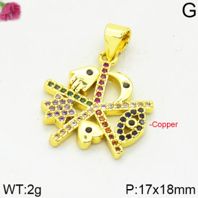 Fashion Copper Pendant  F2P400089bbov-J111