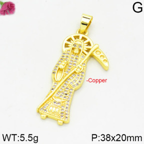 Fashion Copper Pendant  F2P400092bbov-J111