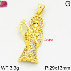 Fashion Copper Pendant  F2P400096bbov-J111