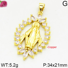 Fashion Copper Pendant  F2P400122bbov-J111