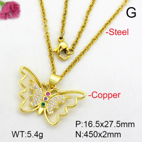Fashion Copper Necklace  F7N400477aajl-L024
